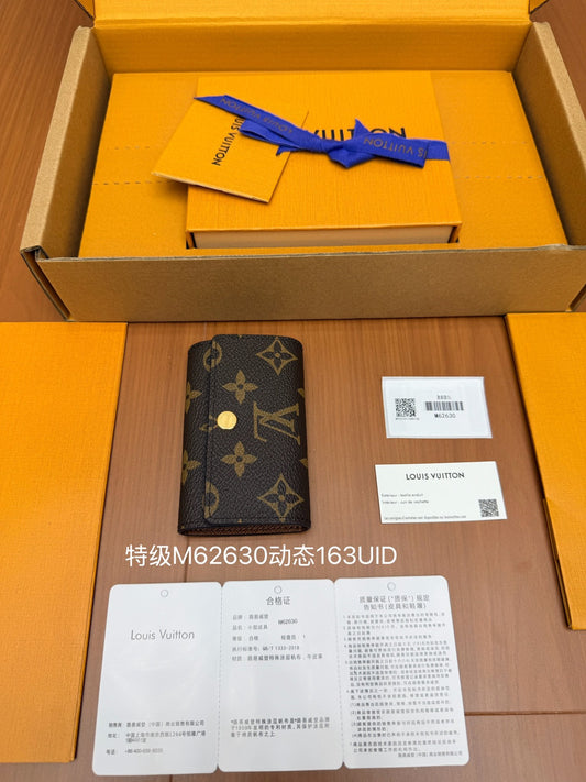 路L家-M62630 全鋼錢夾鑰匙包-經典老花