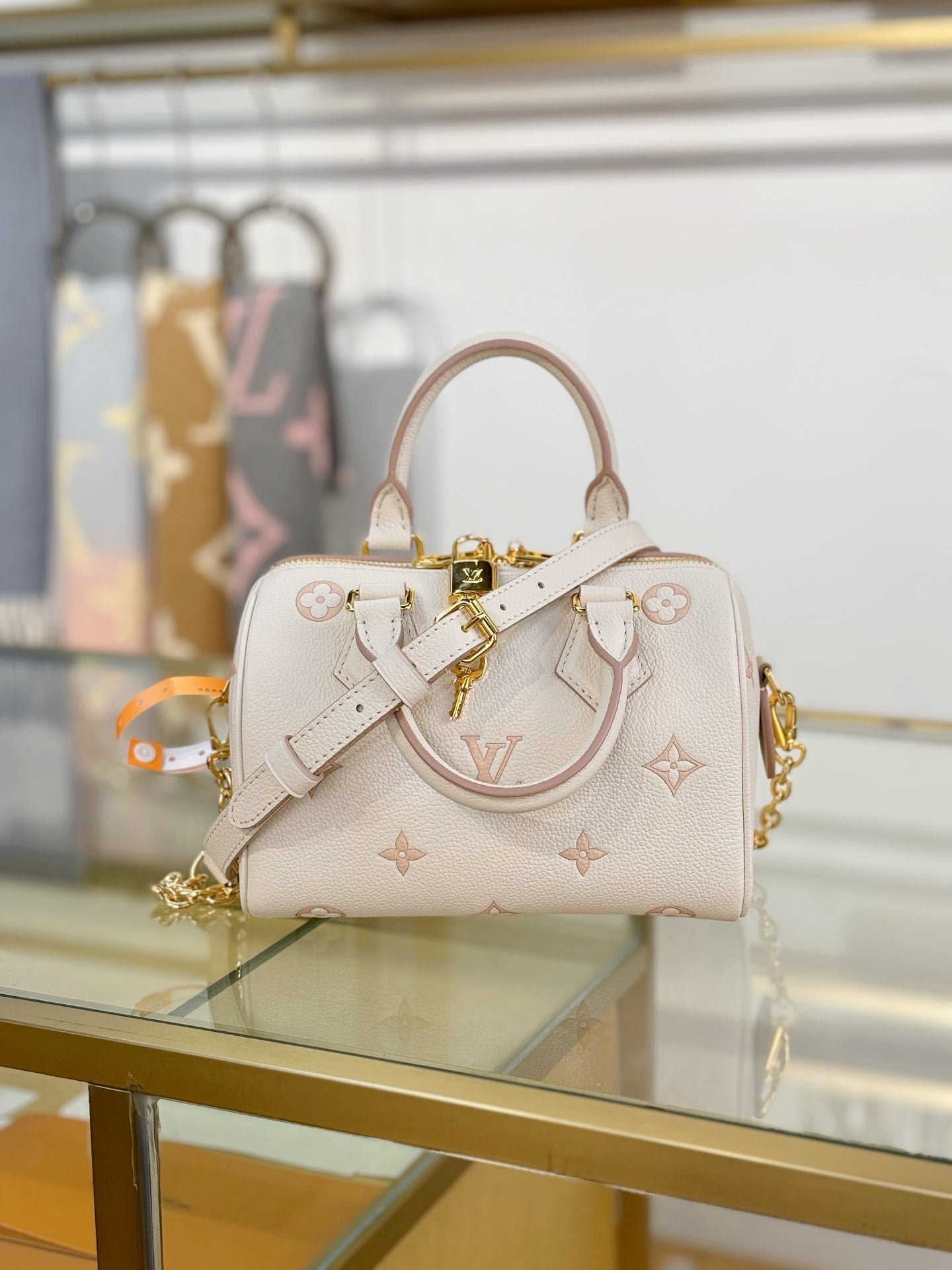 路L家-M14291 SPEEDY BANDOULIÈRE 20手袋包-白色