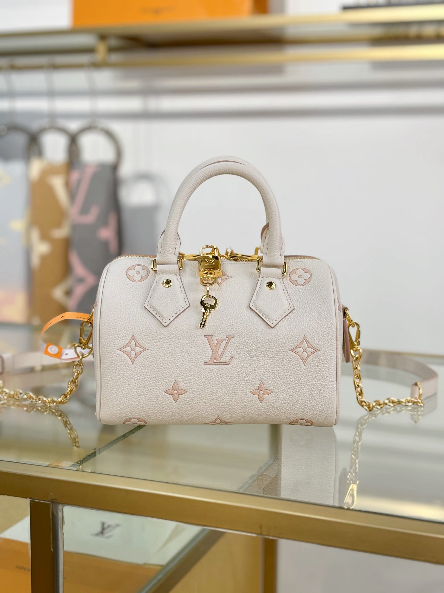 路L家-M14291 SPEEDY BANDOULIÈRE 20手袋包-白色