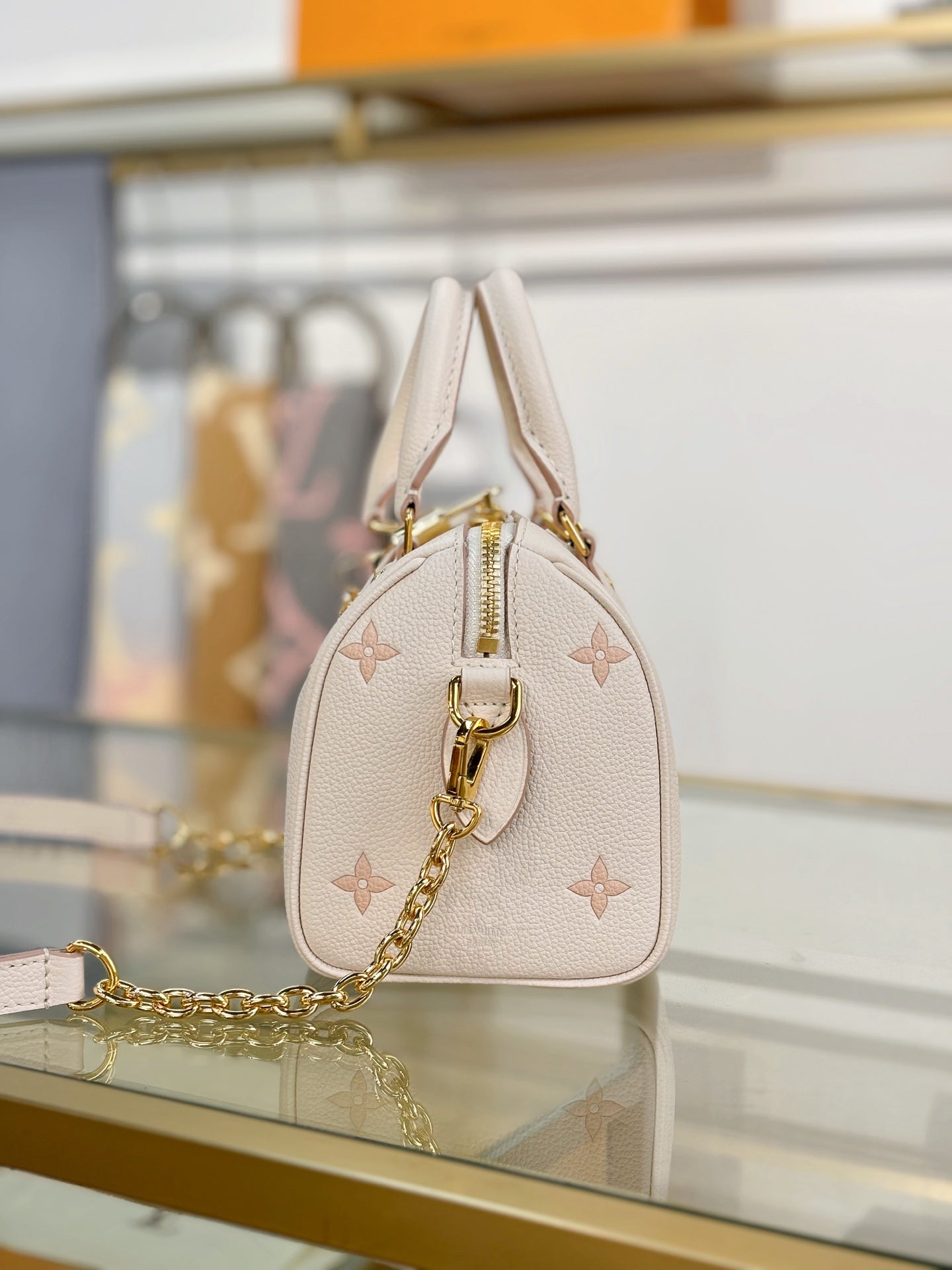 路L家-M14291 SPEEDY BANDOULIÈRE 20手袋包-白色