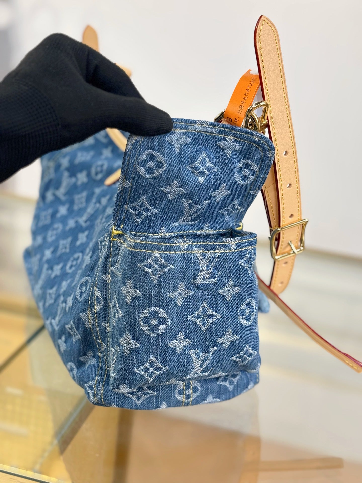 路L家-M28287 CARRYALL CARGO 小號手袋 牛仔藍色
