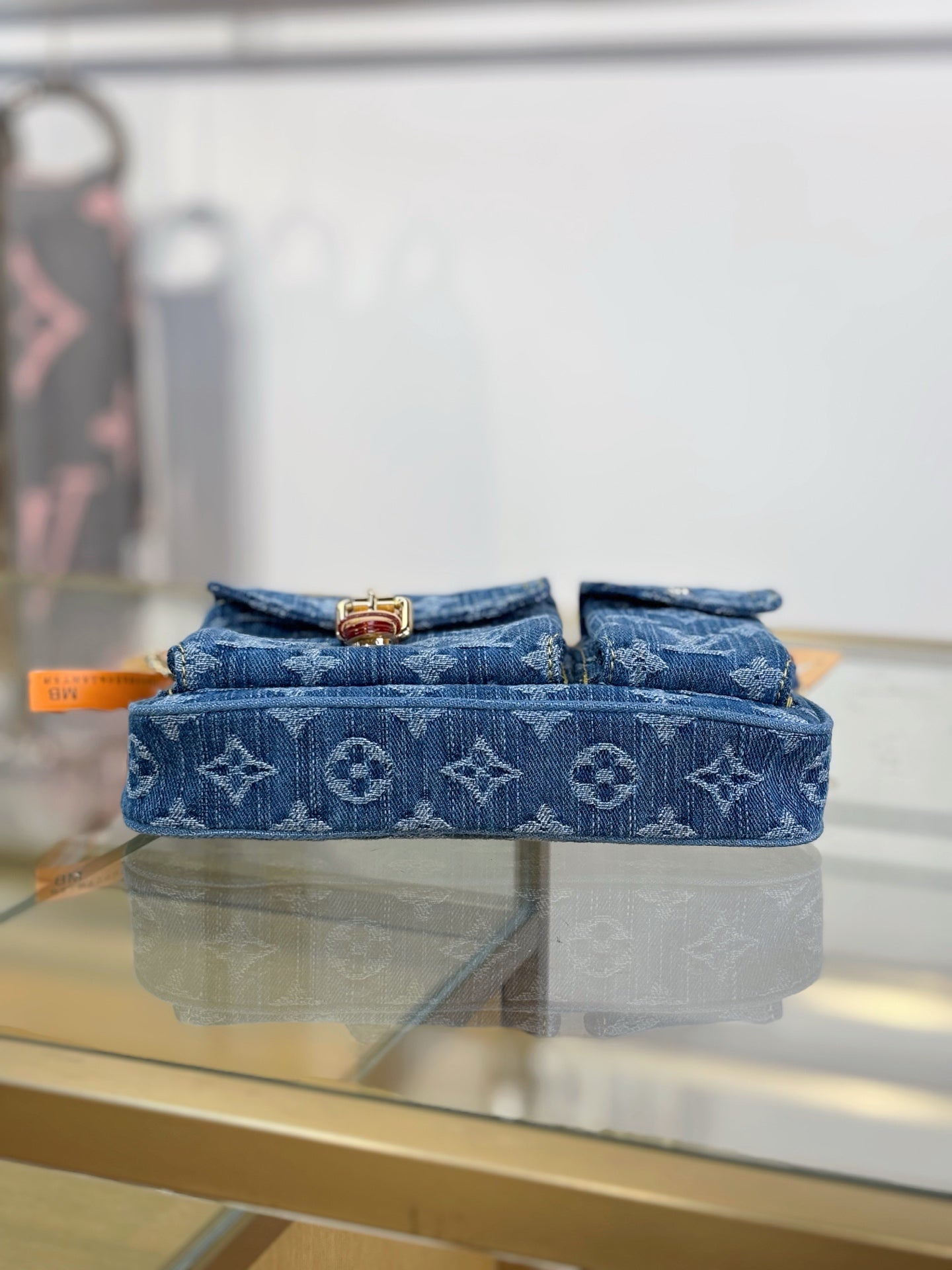 路L家-M27602 POCHETTE ACCESSOIRE CARGO 手袋 牛仔藍色