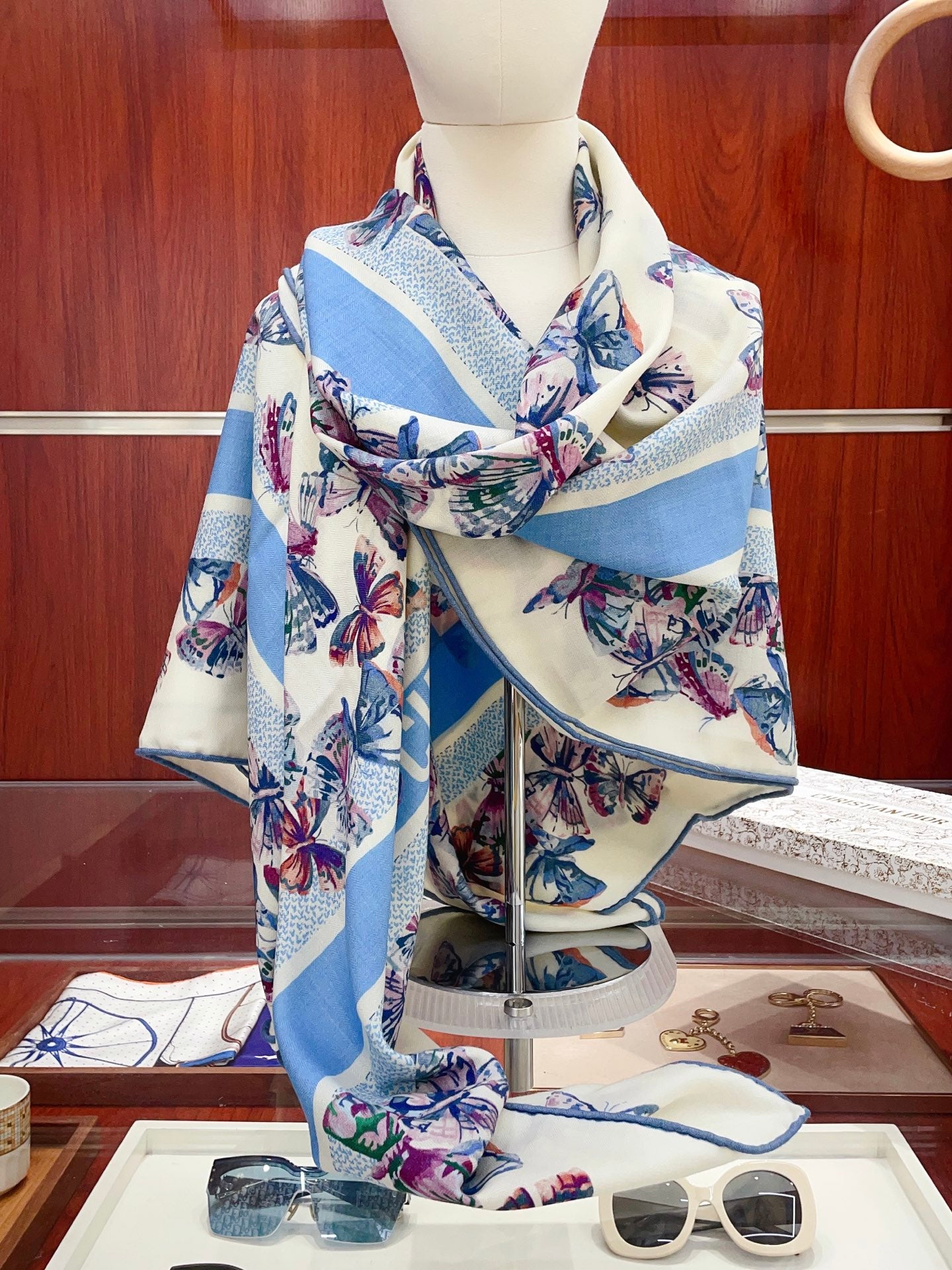 迪D家-雙面同色羊絨方巾 140cm*140cm