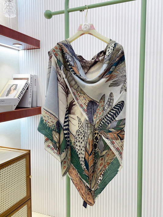 小愛款-雙面同色絲毛 140cm*140cm 羊絨方巾