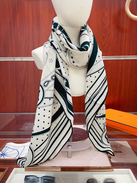 小愛款-雙面異色 140cm*140cm 羊絨方巾