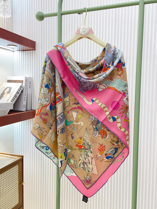 小愛款-雙面同色 140cm*140cm 羊絨方巾