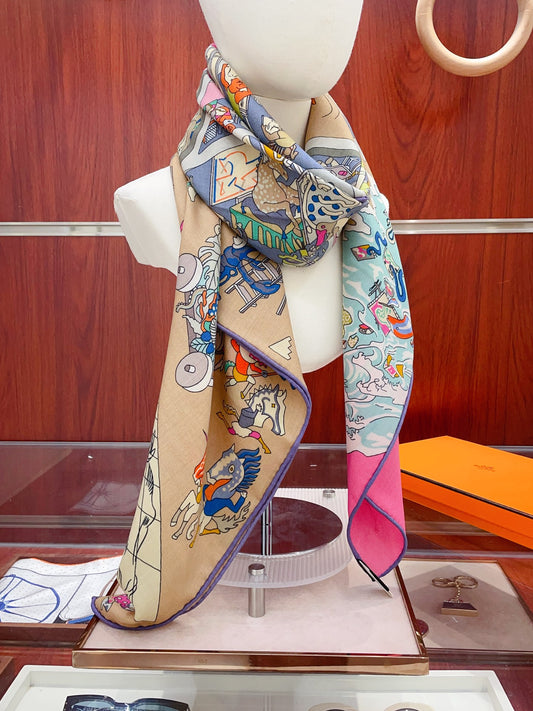 小愛款-雙面同色 140cm*140cm 羊絨方巾