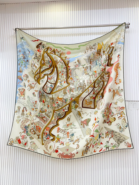 小愛款-羊絨方巾 140cm*140cm 雙面同色絲毛