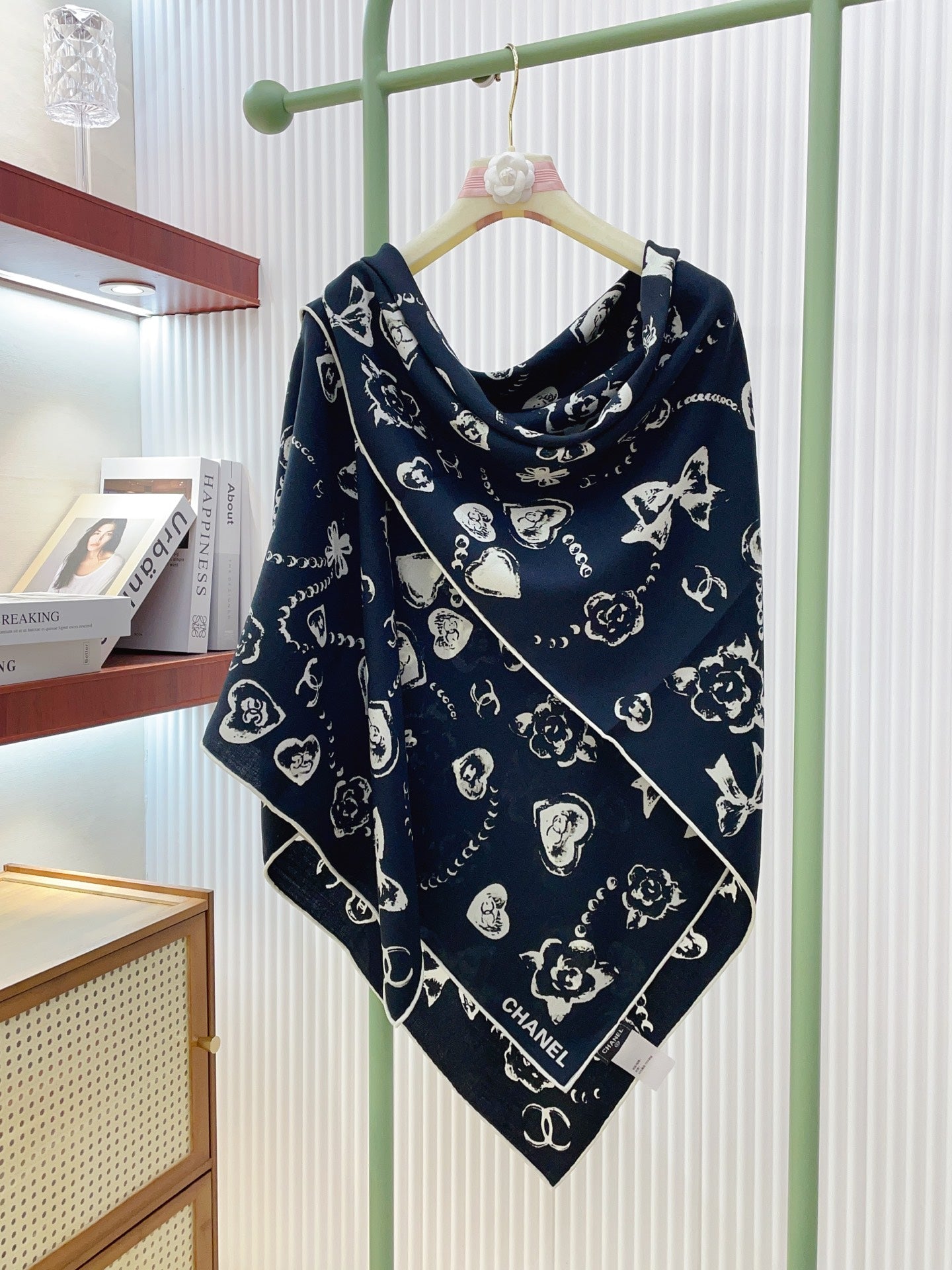 小香家-雙面同色羊絨方巾 140cm*140cm 70%羊絨+30％真絲