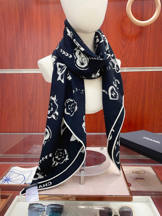 小香家-雙面同色羊絨方巾 140cm*140cm 70%羊絨+30%真絲