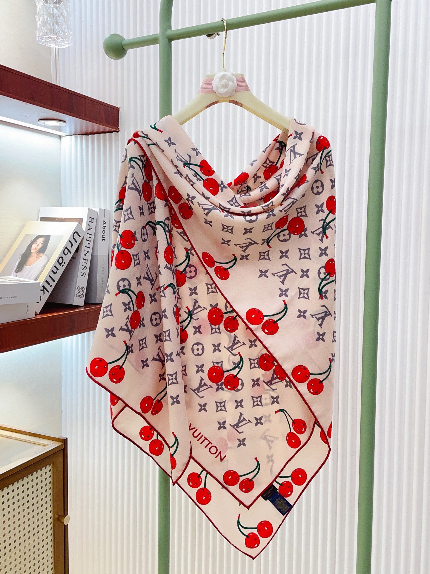 路L家-雙面同色絲毛羊絨方巾 140cm*140cm-粉白