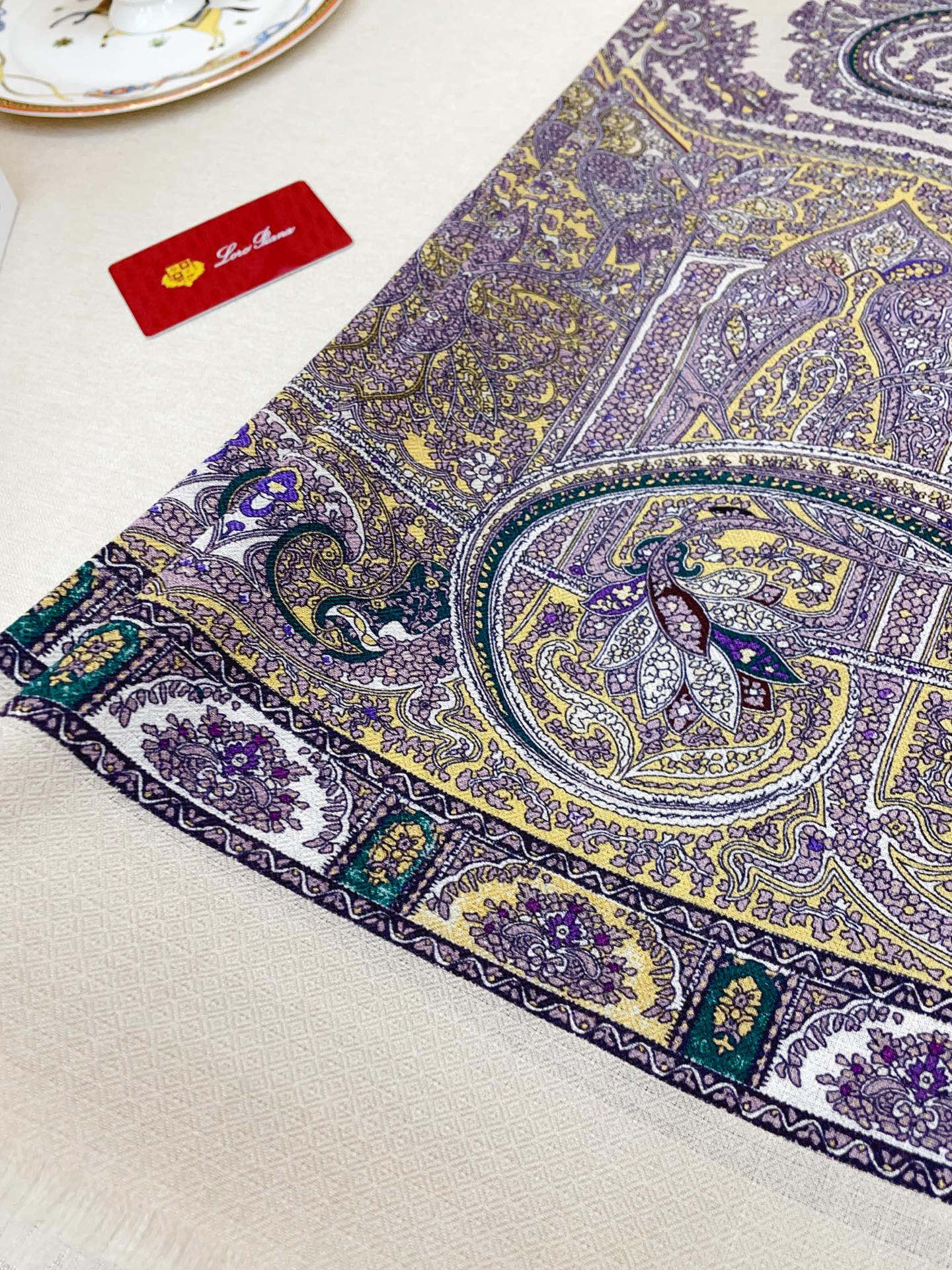 L-Piana-羊絨肌理紋圍巾 140*140cm 70%羊絨+30%真絲