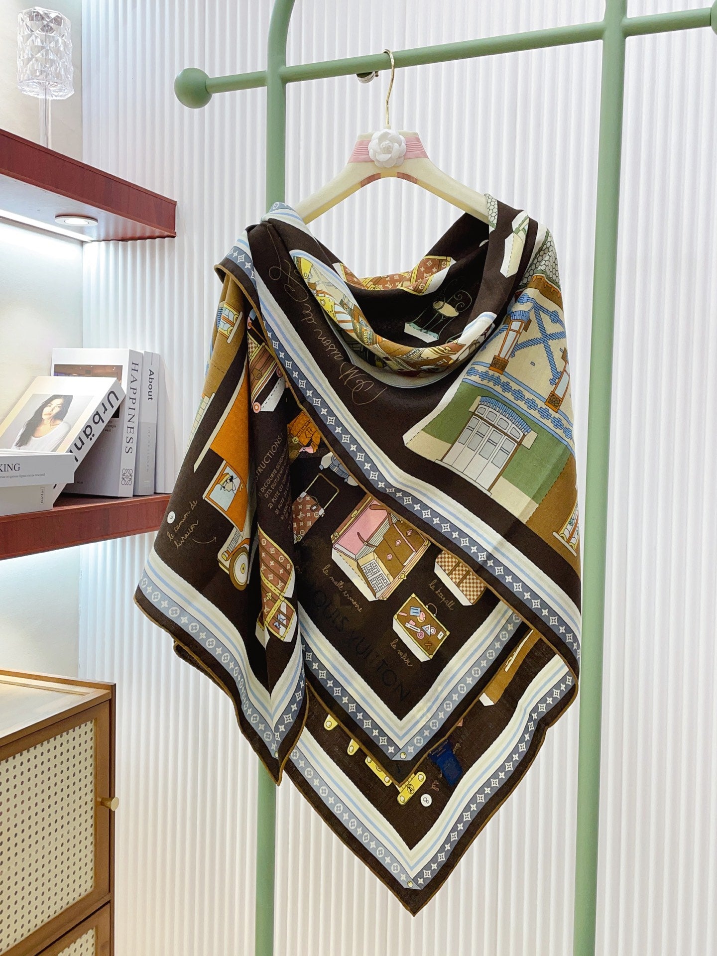 路L家-雙面同色羊絨方巾 40cm*140cm