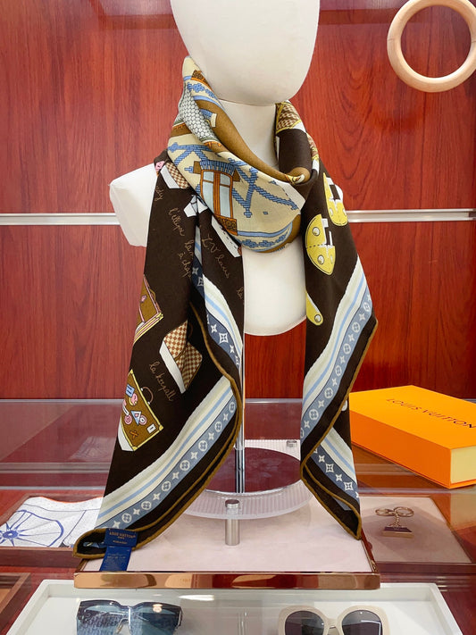 路L家-雙面同色羊絨方巾 40cm*140cm