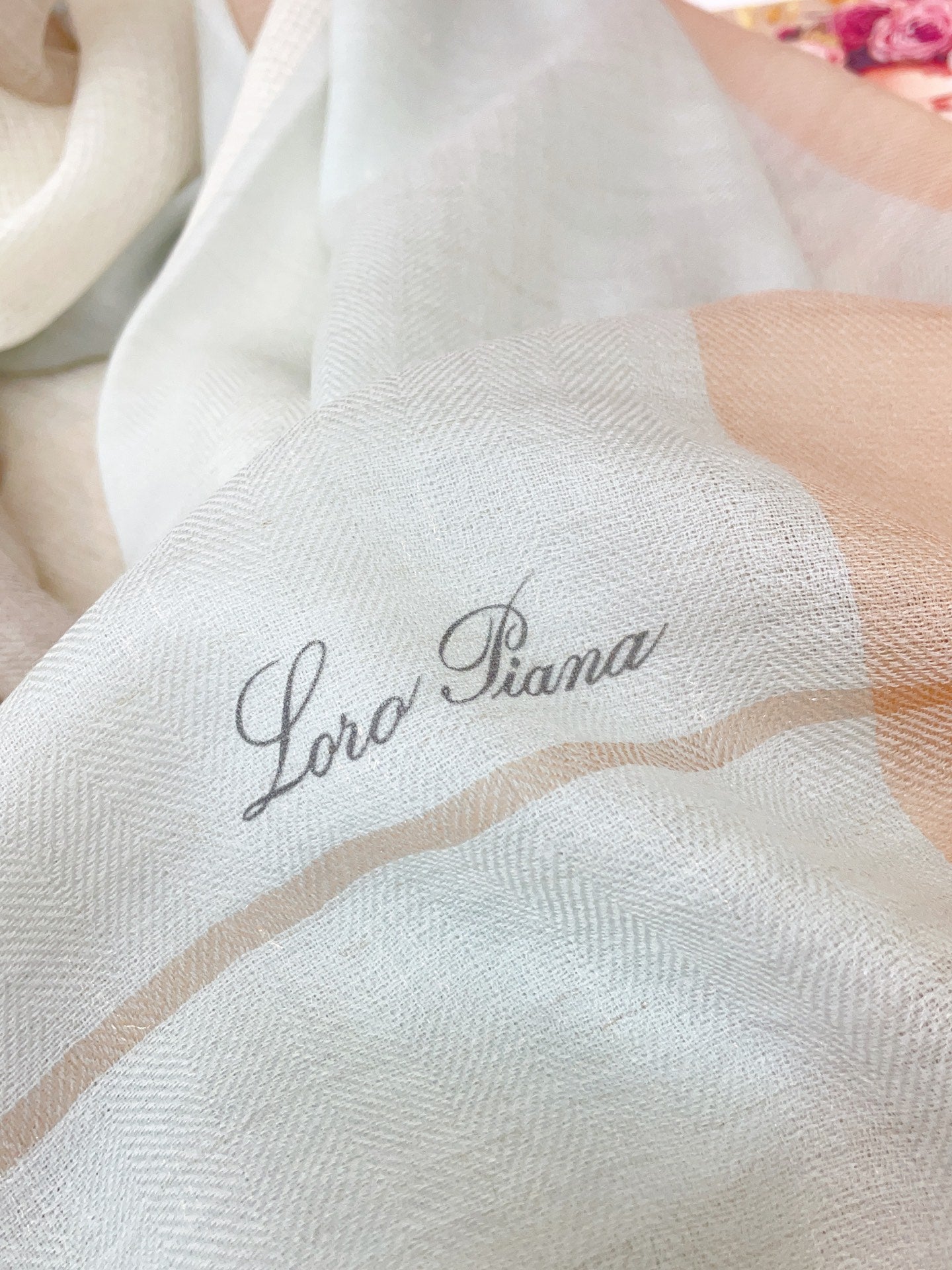 L-Piana-純色條邊長巾 山羊絨 200*100cm