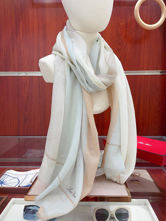 L-Piana-純色條邊長巾 山羊絨 200*100cm