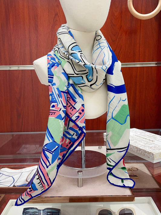 迪D家-雙面同色羊絨方巾 140cm*140cm