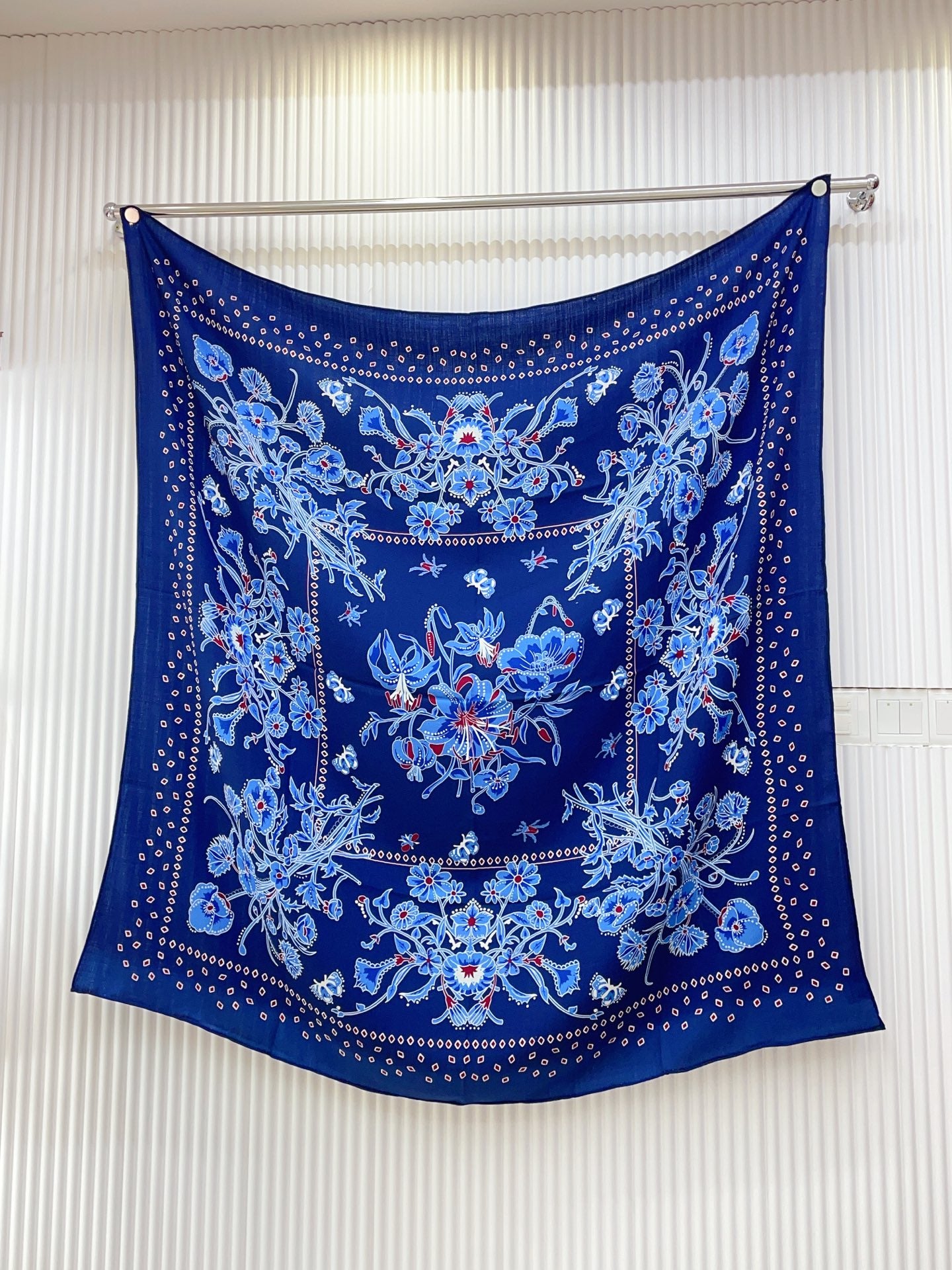 古G家-雙面異色絲毛 羊絨方巾 140cm*140cm