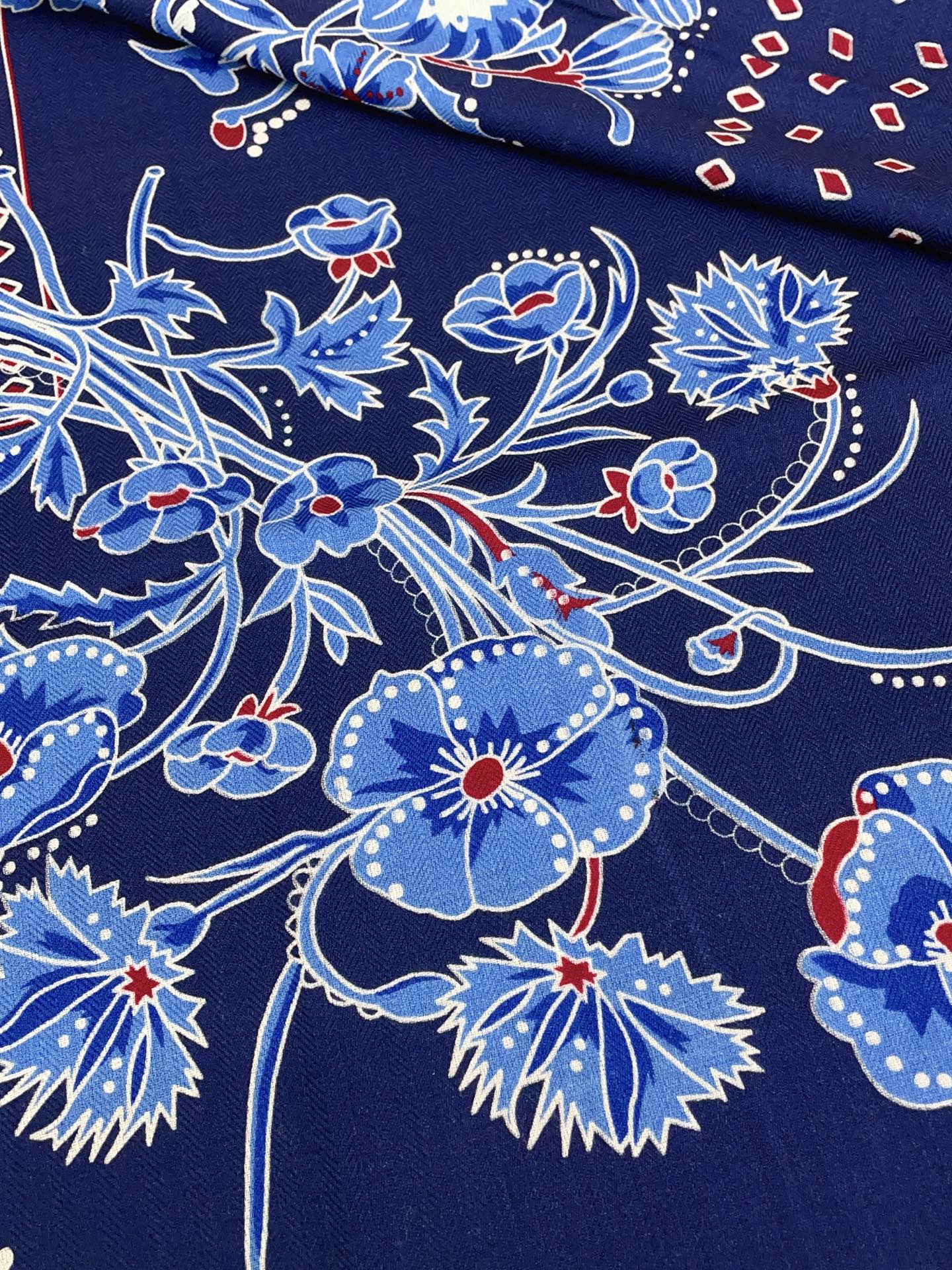 古G家-雙面異色絲毛 羊絨方巾 140cm*140cm