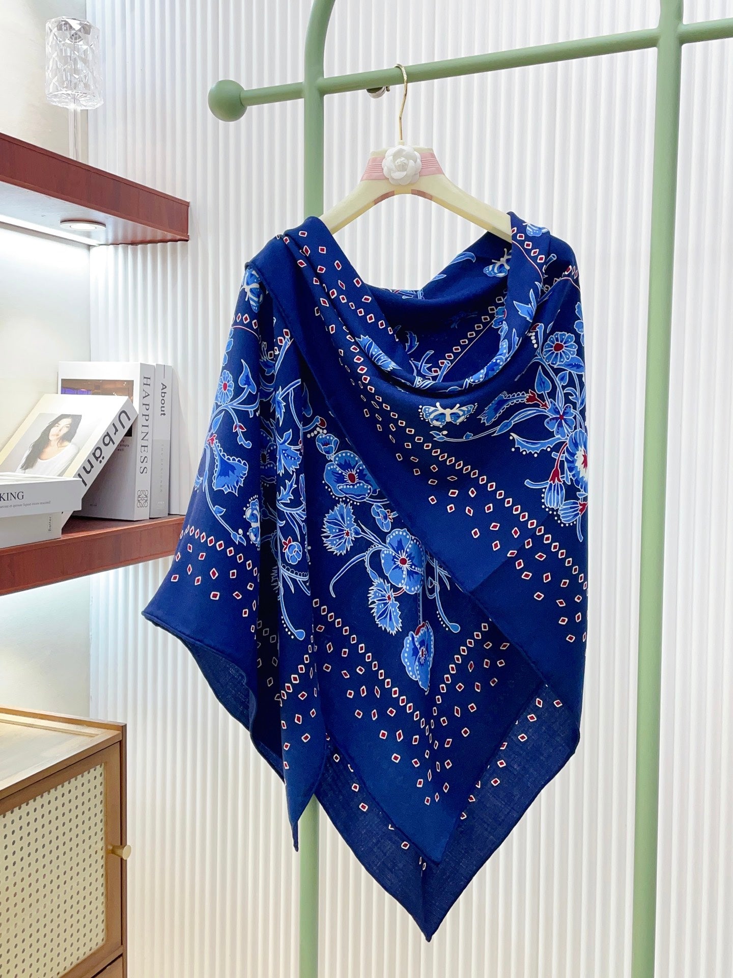 古G家-雙面異色絲毛 羊絨方巾 140cm*140cm