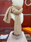 小愛款-特殊肌理 手工編織紋羊絨圍巾 28*180cm