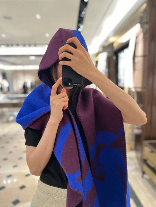 巴B家-羊絨羊毛混紡圍巾 30*180cm