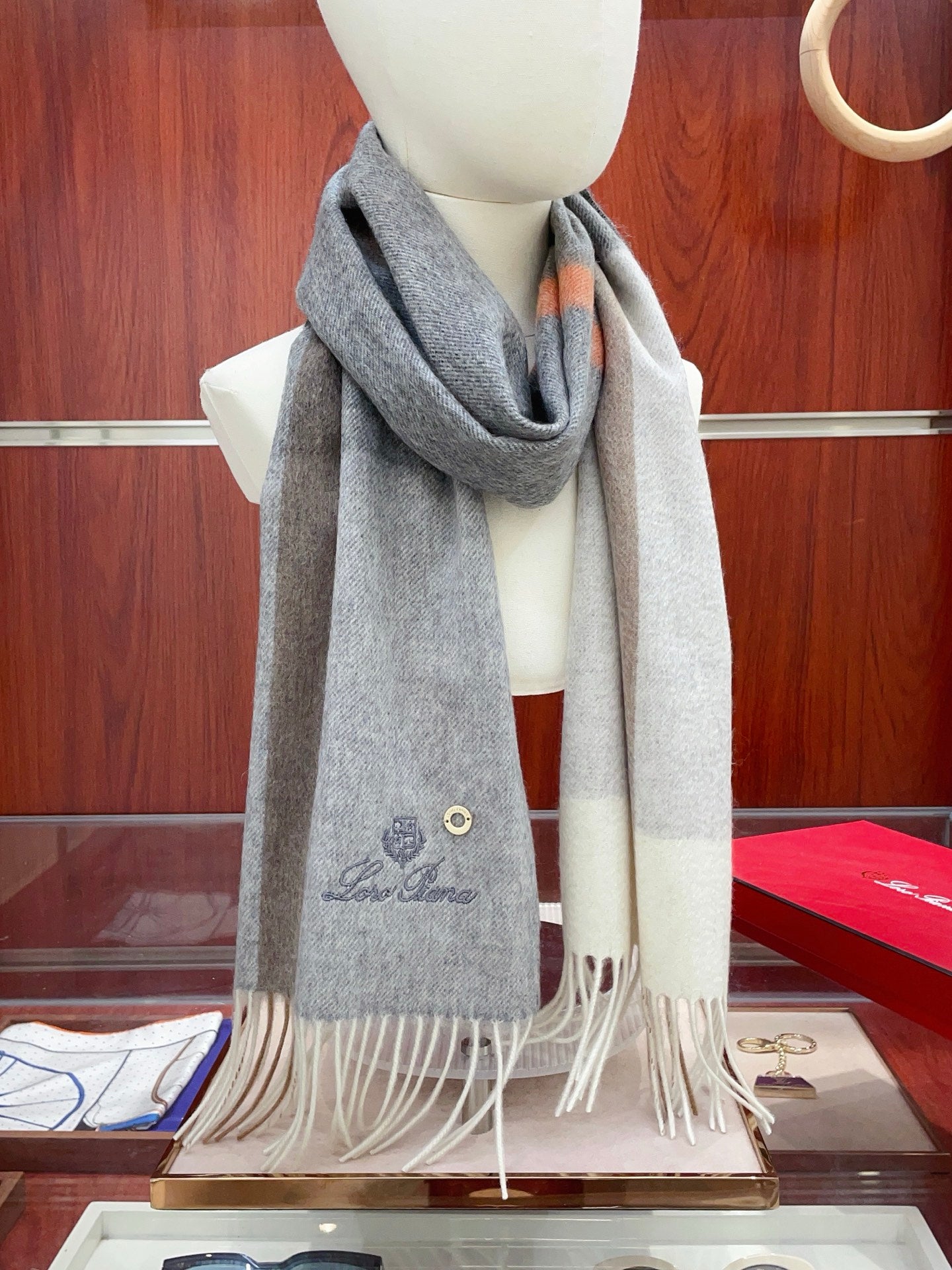 L-Piana-全羊絨款圍巾 30*180cm