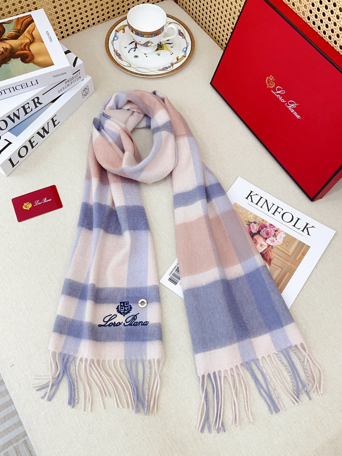 L-Piana-格紋色 30*180cm 100%全羊絨