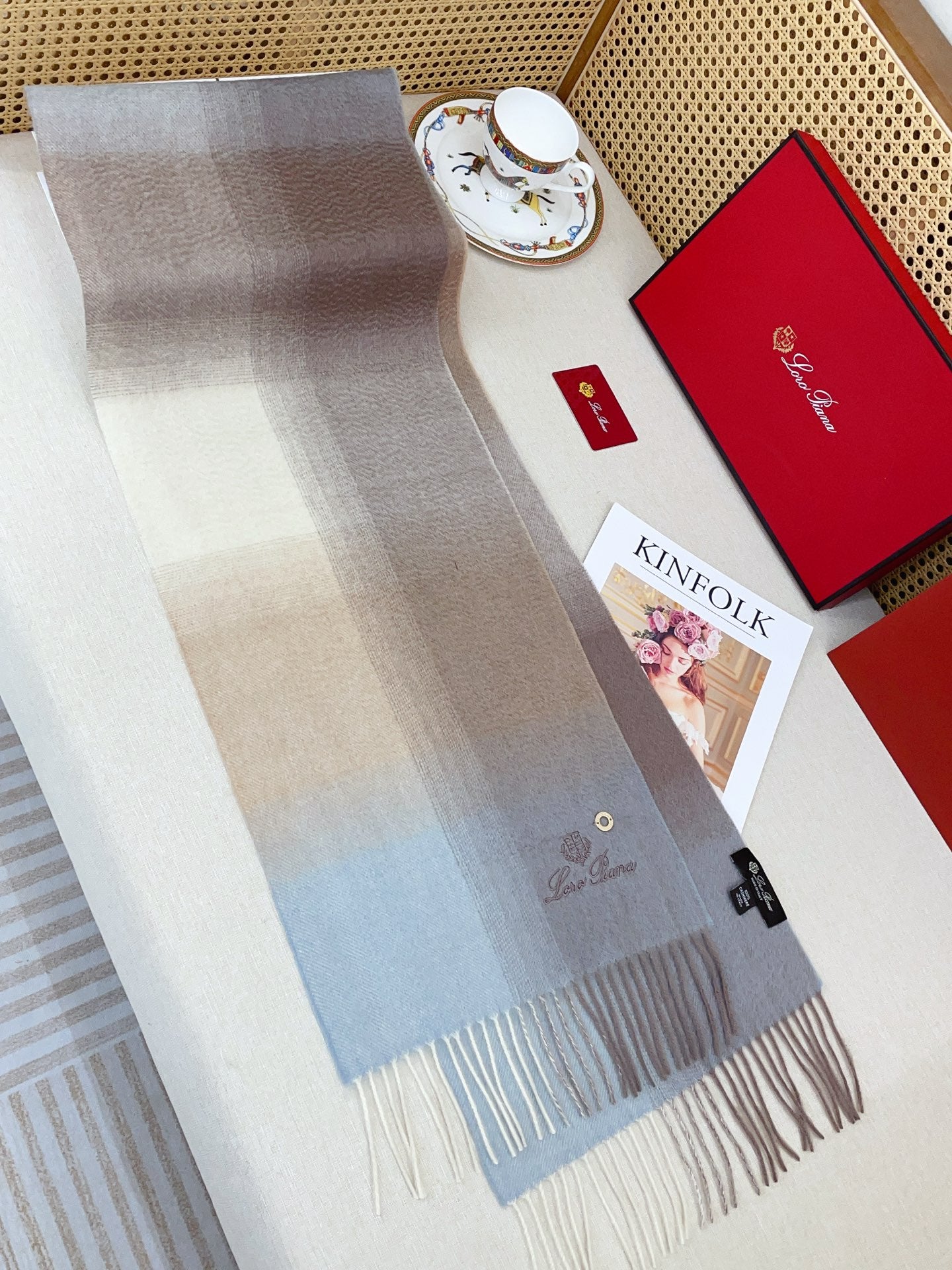 L-Piana-全羊絨格紋色 30*180cm
