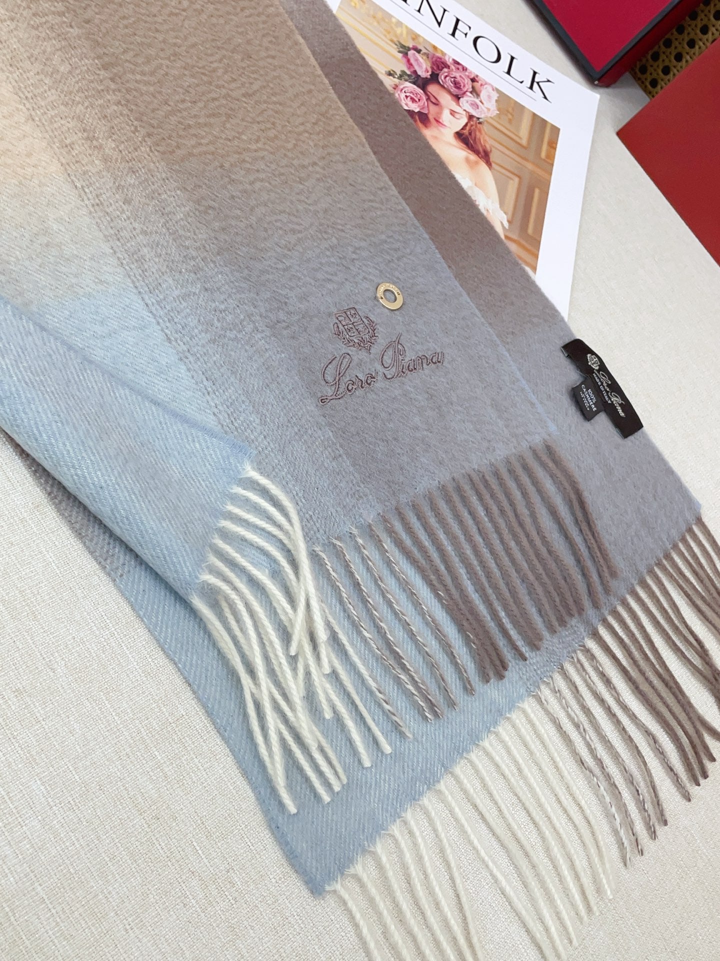 L-Piana-全羊絨格紋色 30*180cm