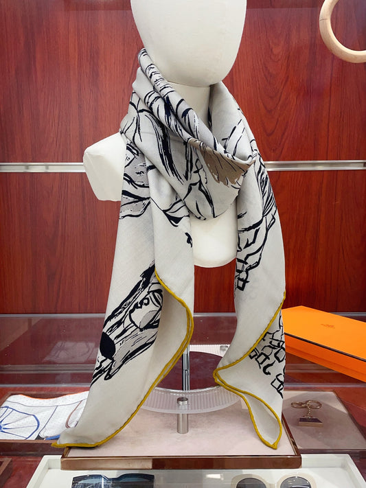 小愛款-雙面同色 140cm*140cm 羊絨方巾