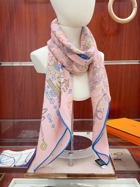 小愛款-雙面同色 140cm*140cm 羊絨方巾