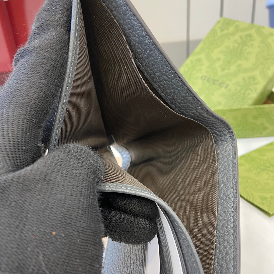 古G家- Shadow錢包-深灰色荔枝紋
