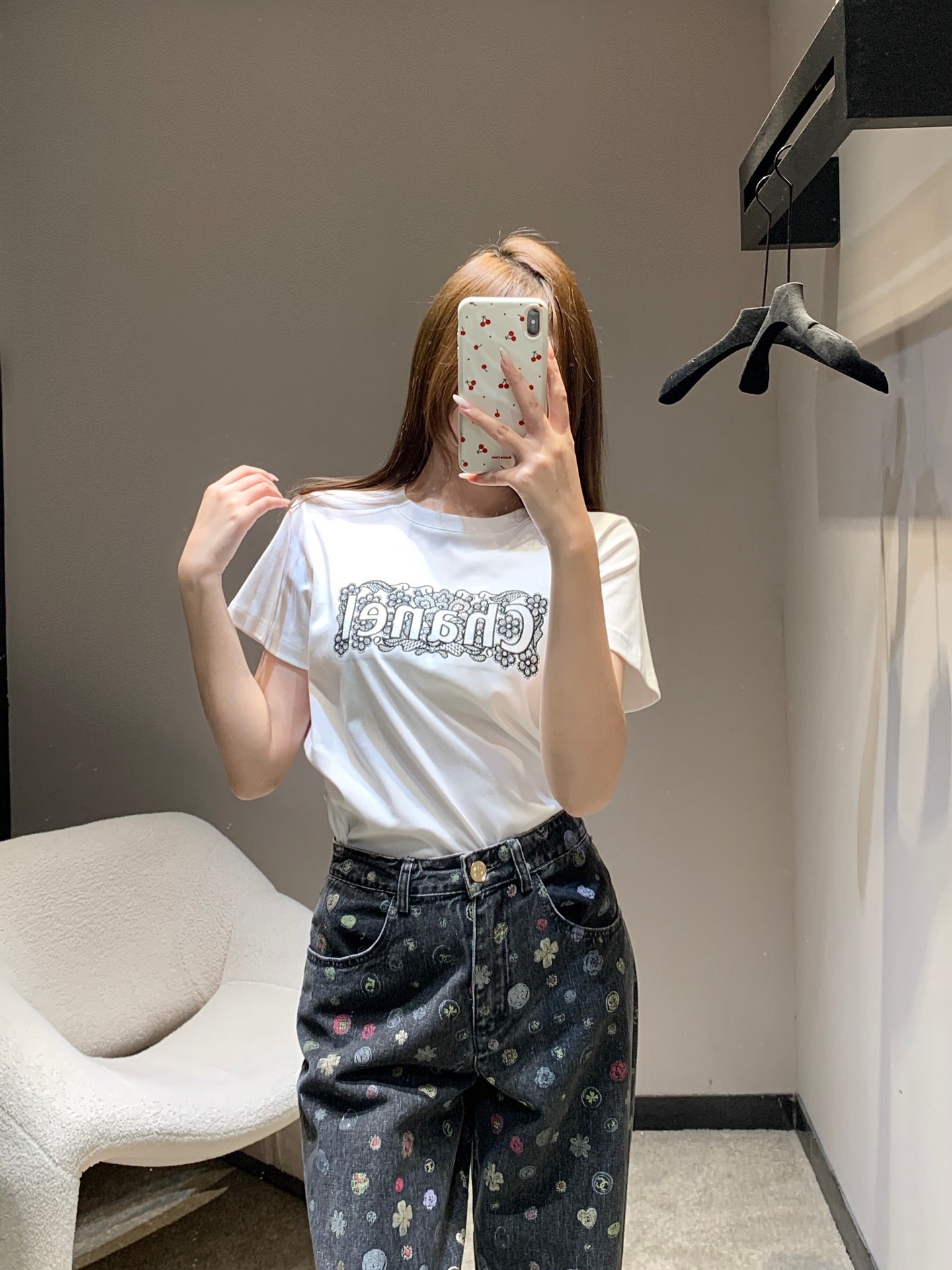 小香家-26早春新款字母刺繡T 白色