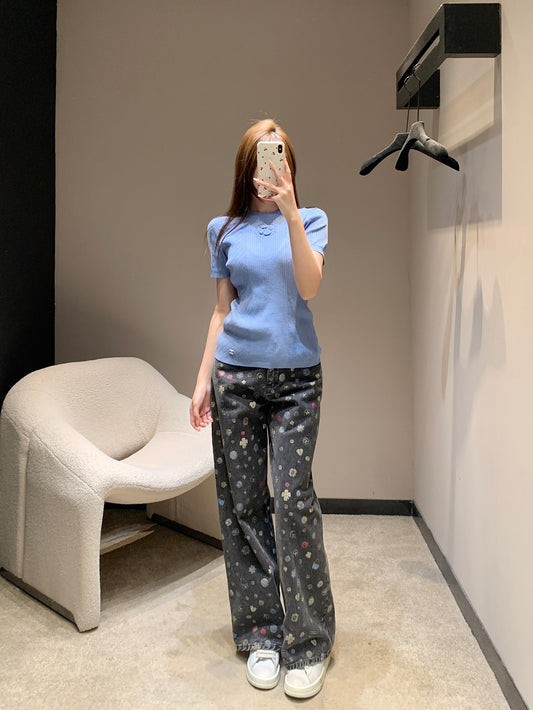 小香家-26提花修身短袖針織