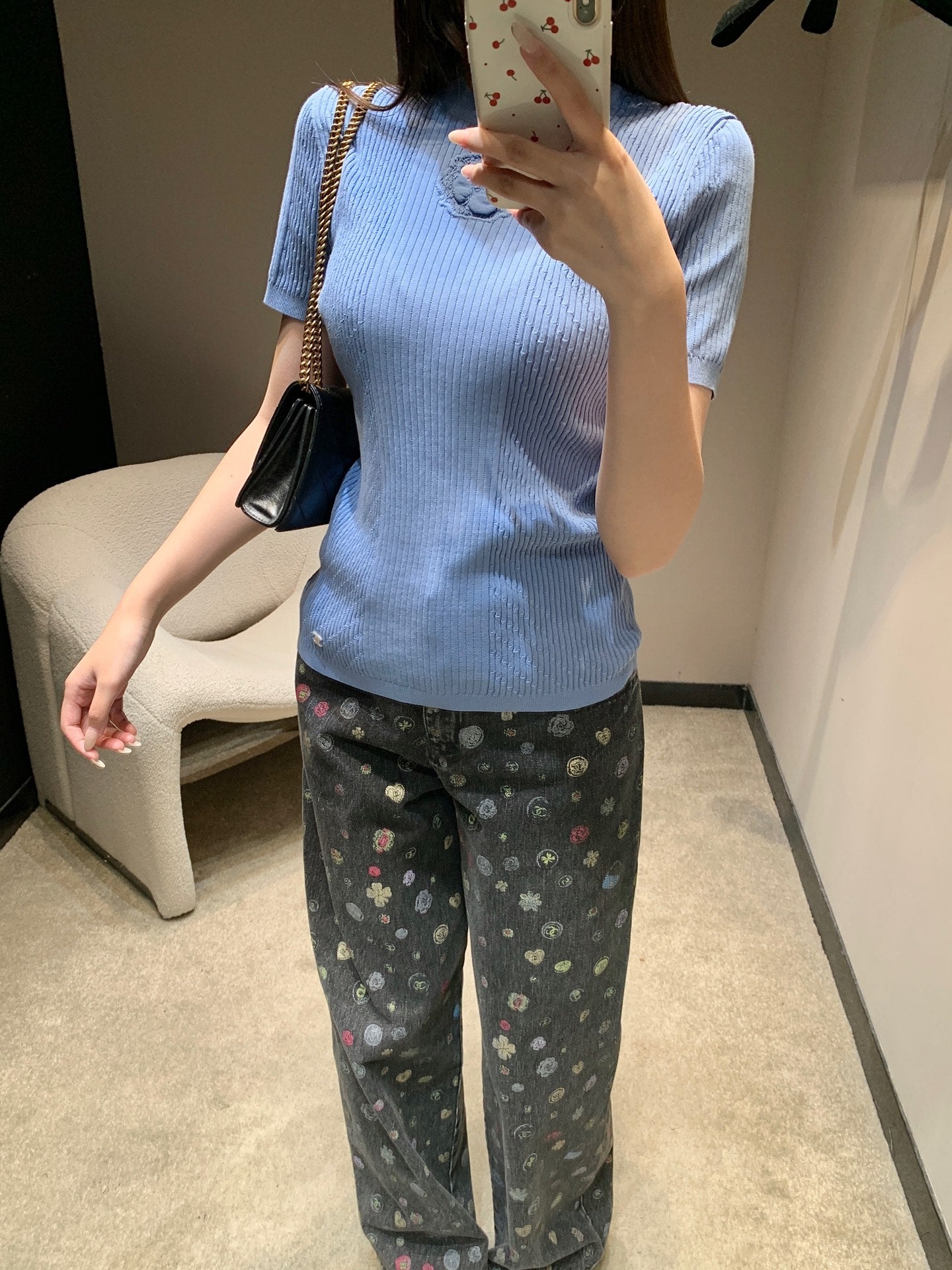 小香家-26提花修身短袖針織