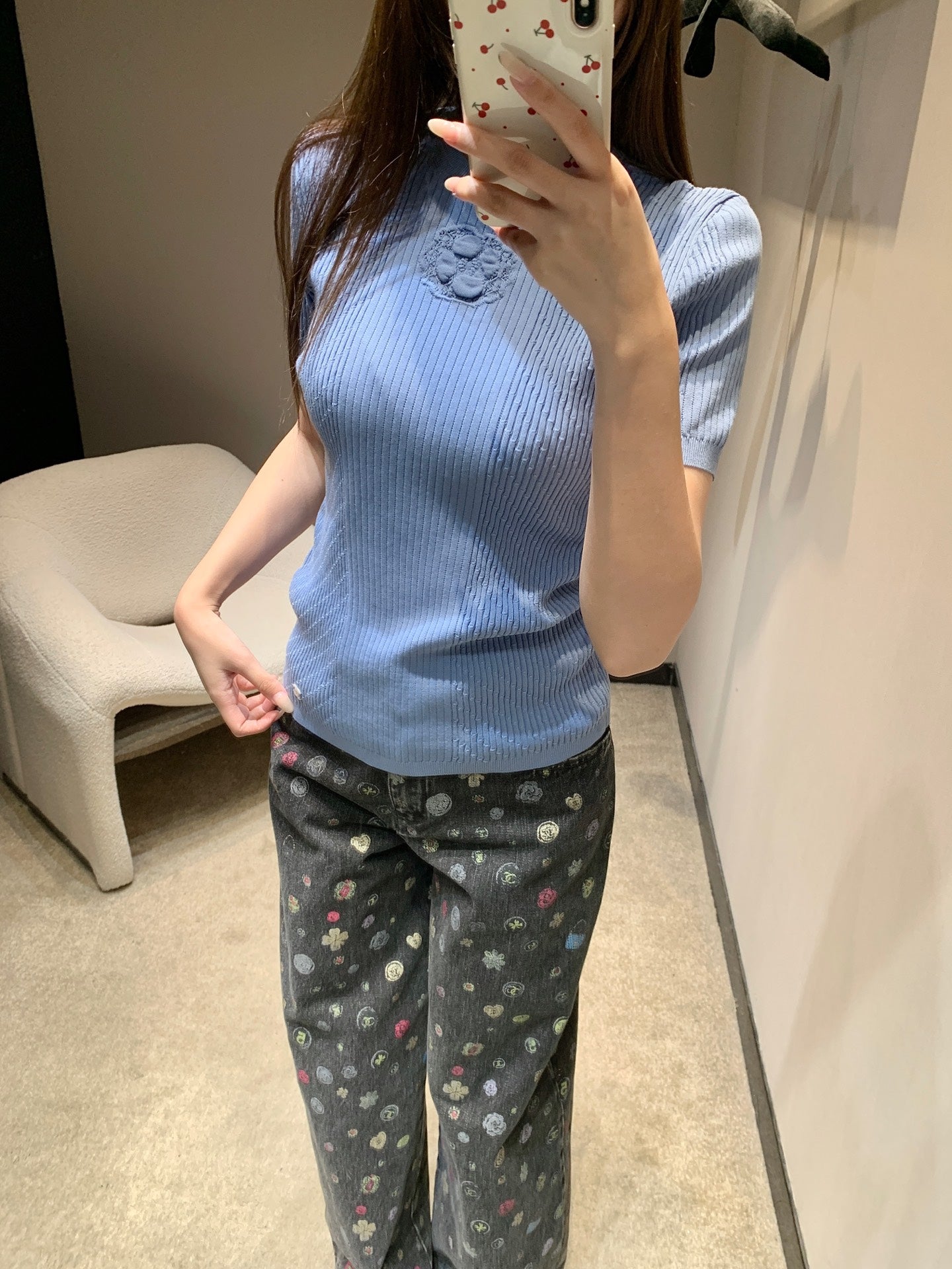 小香家-26提花修身短袖針織