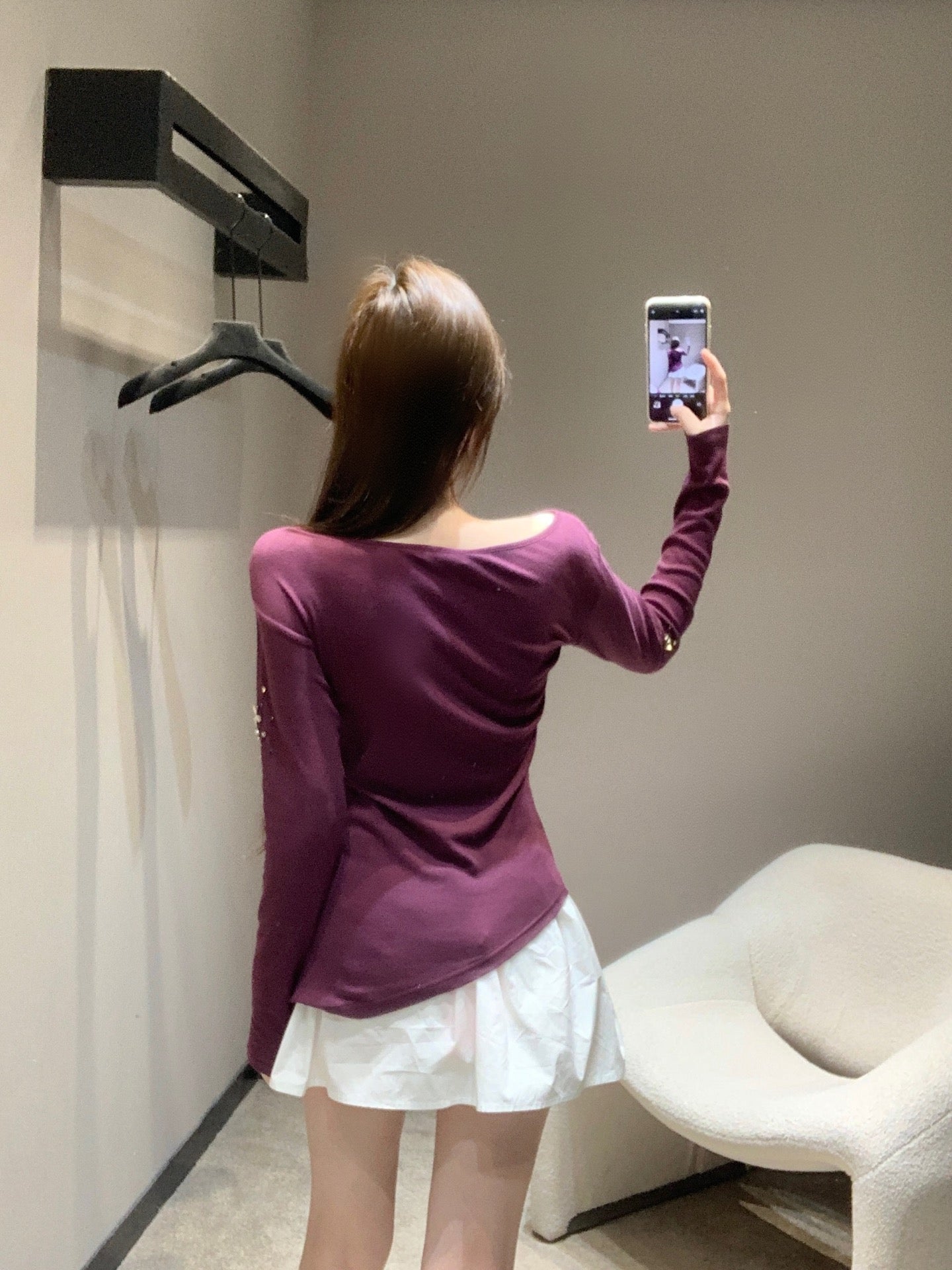 穆M家-26手工釘鑽長袖打底T