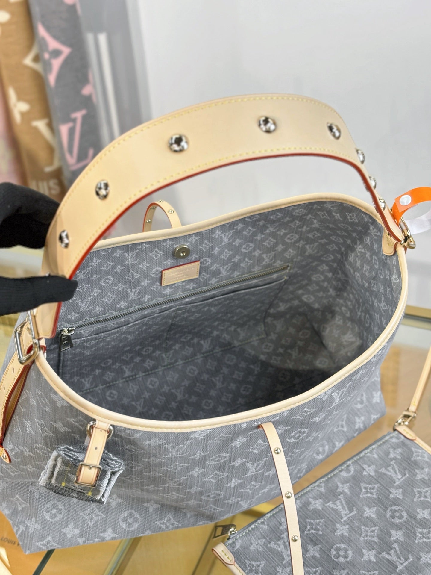 路L家M13289-CARRYALL 手袋包-中型 牛仔灰色