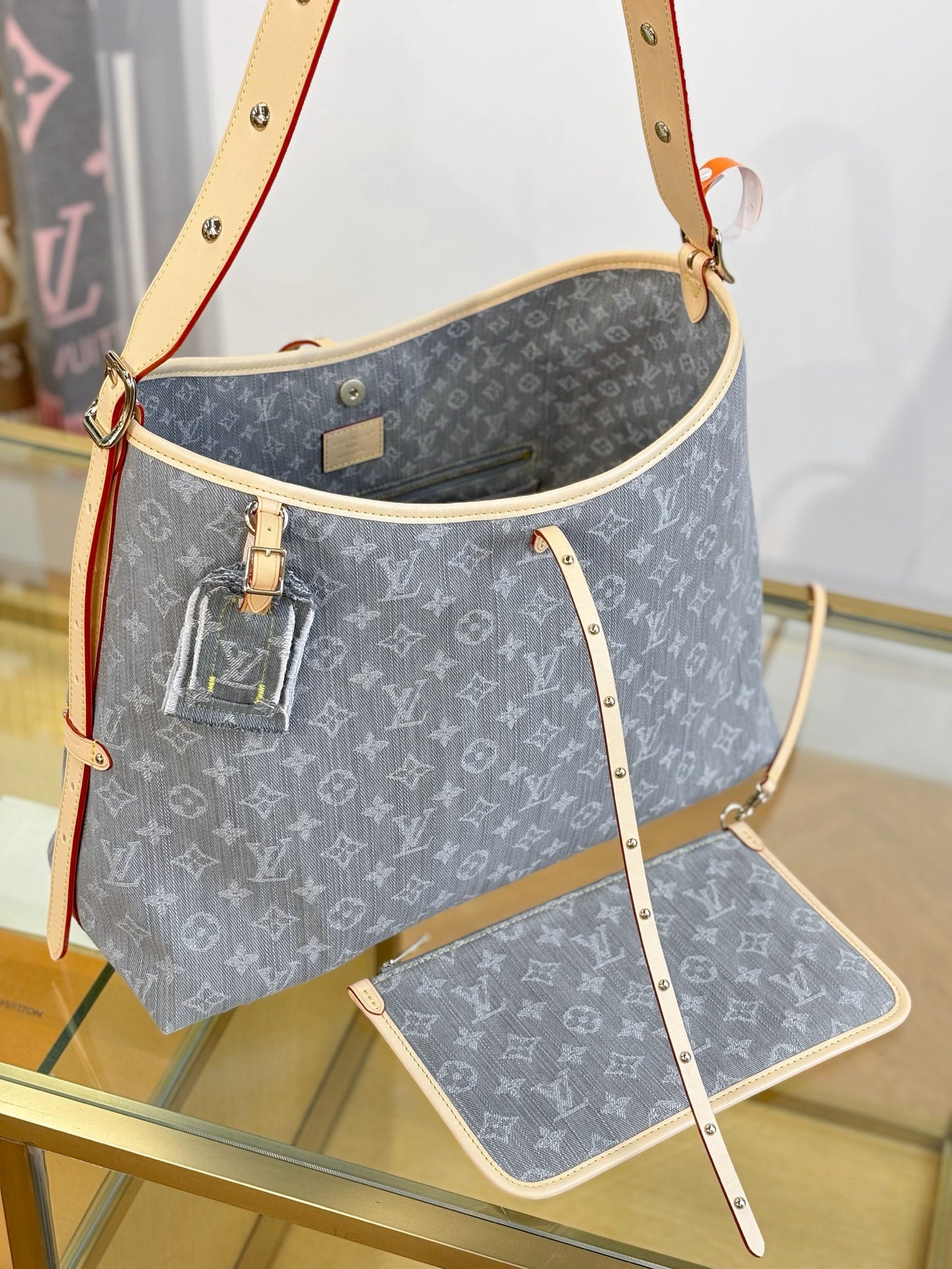 路L家M13289-CARRYALL 手袋包-中型 牛仔灰色