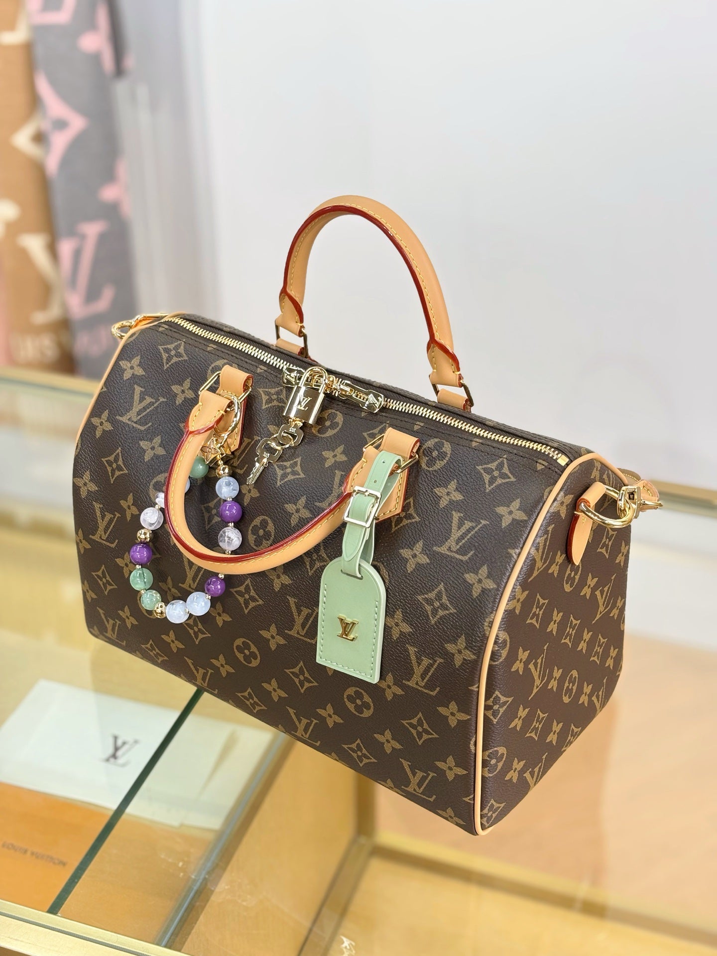 路L家-M15107 SPEEDY SOFT 30 LUCKY手袋包-經典老花