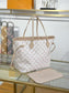 路L家-M25665 NEVERFULL INSIDE OUT中型手袋-白花
