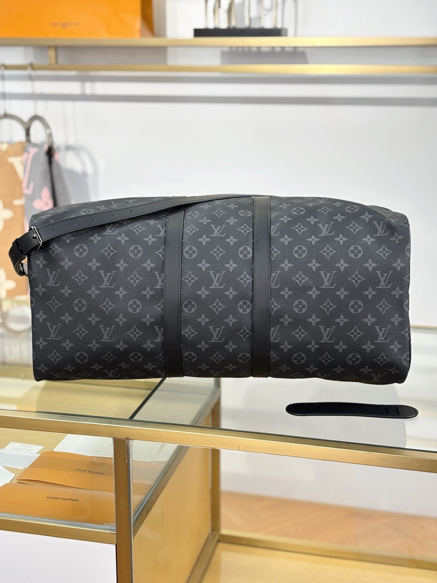 路L家-M40605 KEEPALL BANDOULIÈRE 55旅行袋-黑花