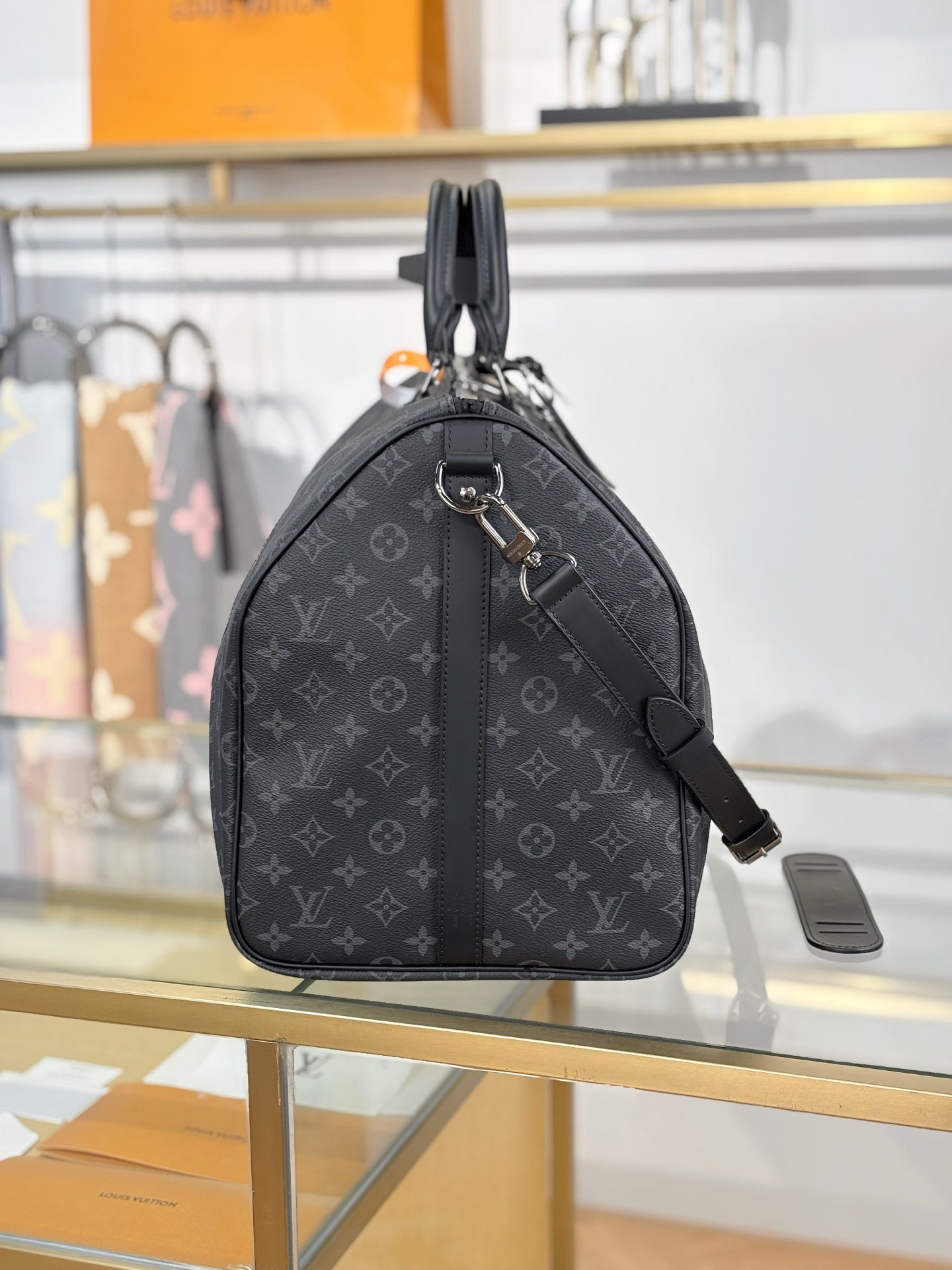 路L家-M40605 KEEPALL BANDOULIÈRE 55旅行袋-黑花