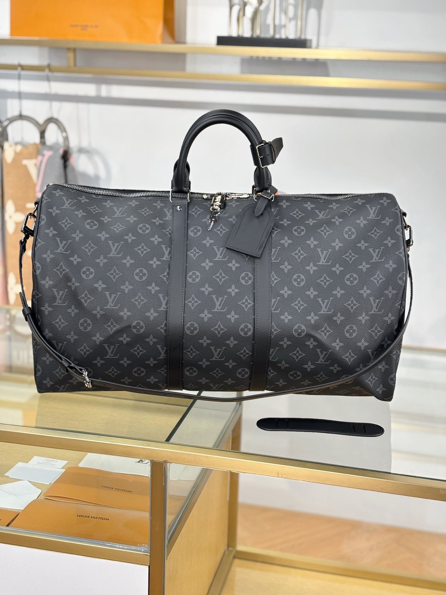 路L家-M40605 KEEPALL BANDOULIÈRE 55旅行袋-黑花