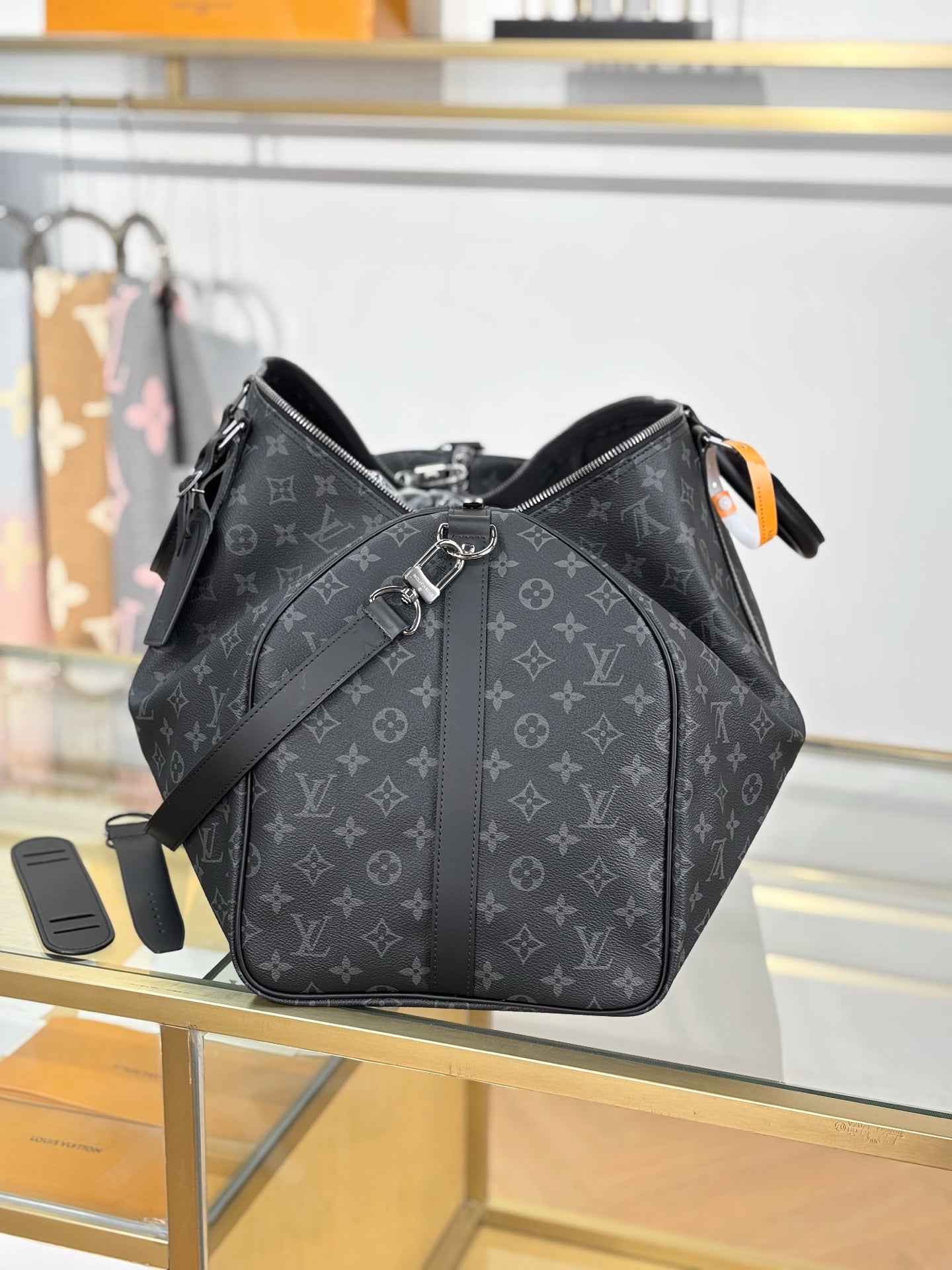 路L家-M40605 KEEPALL BANDOULIÈRE 55旅行袋-黑花