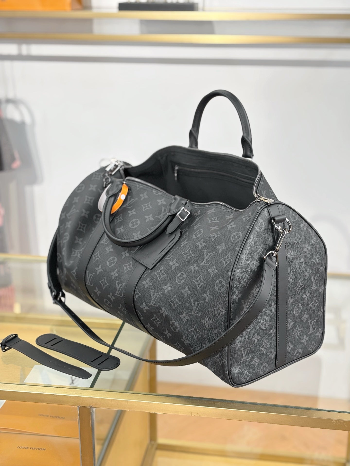 路L家-M40568KEEPALL BANDOULIÈRE 50旅行袋-黑花