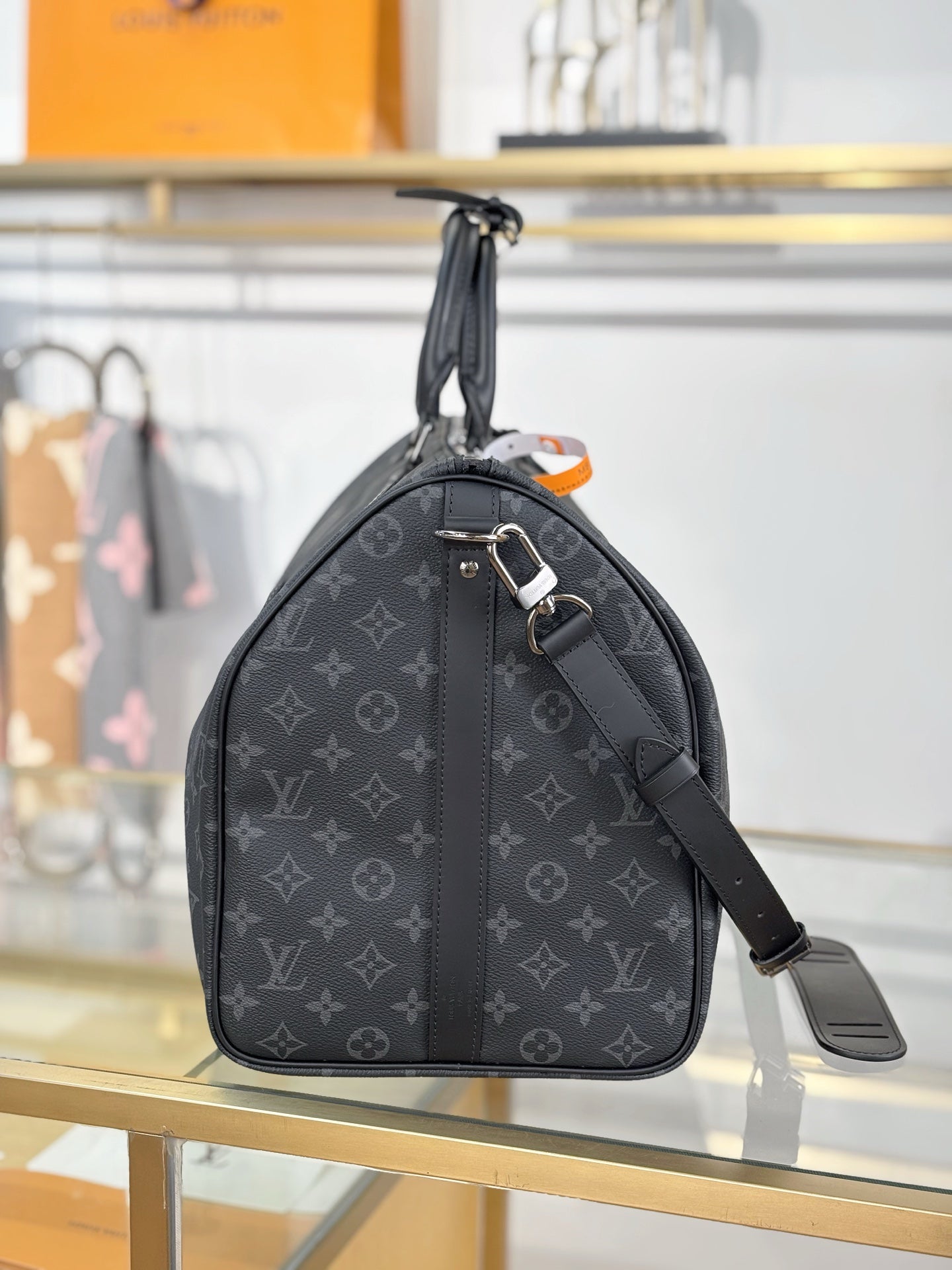 路L家-M40568KEEPALL BANDOULIÈRE 50旅行袋-黑花