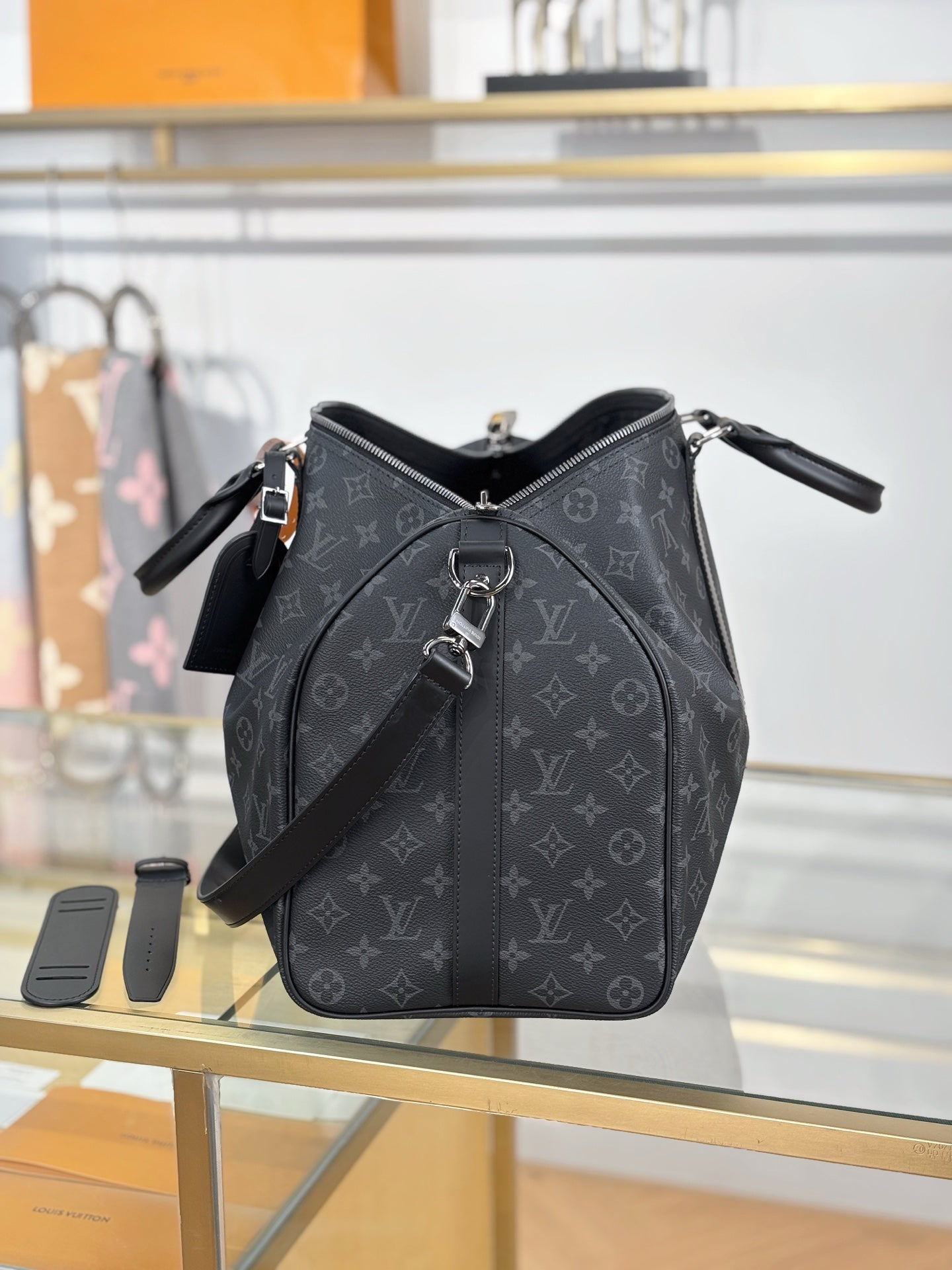 路L家-M40569 KEEPALL BANDOULIÈRE 45旅行袋-黑花