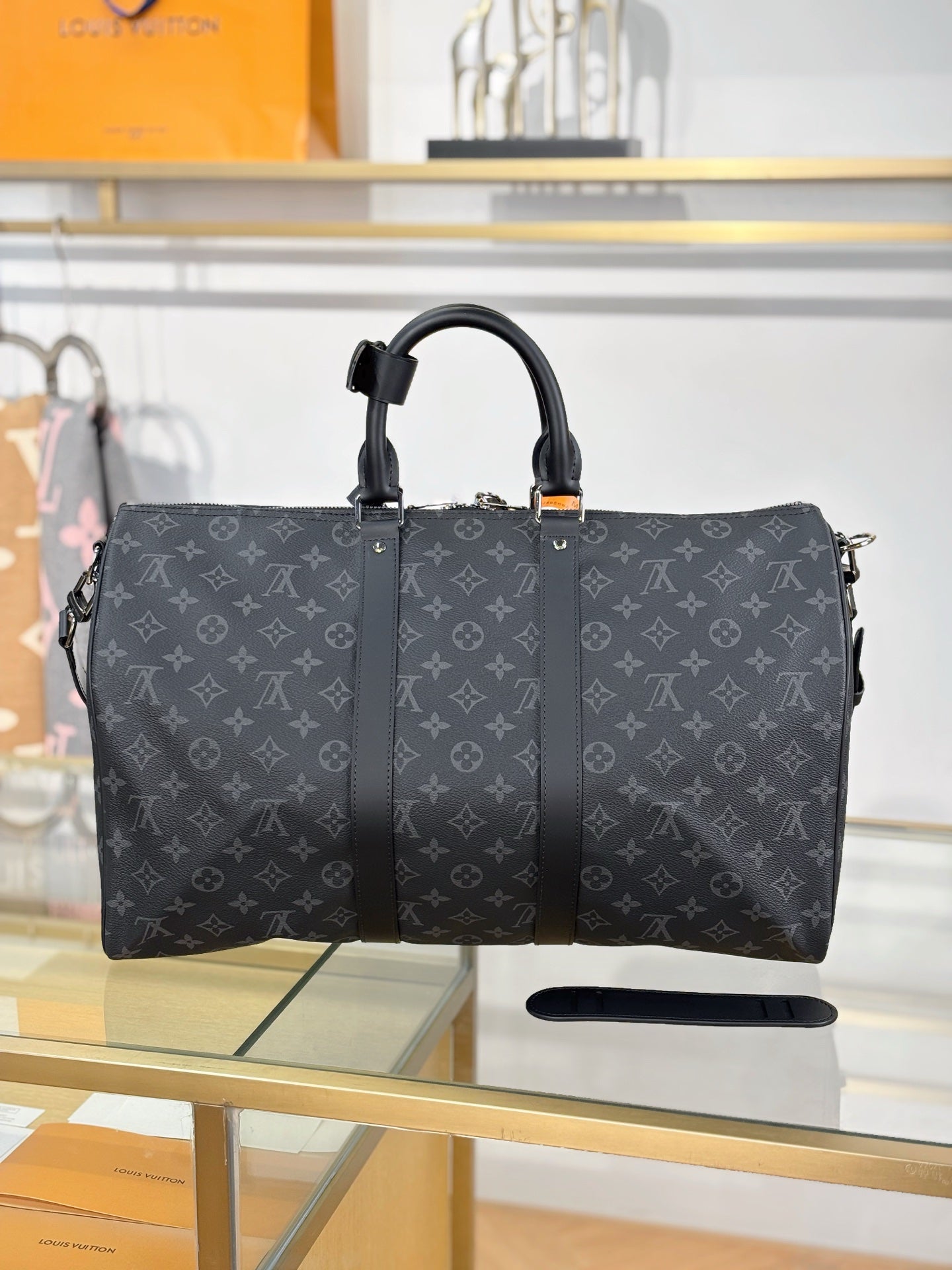 路L家-M40569 KEEPALL BANDOULIÈRE 45旅行袋-黑花